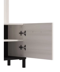 Mobile da ingresso "cordova" bianco e nero, 90x33x191 cm